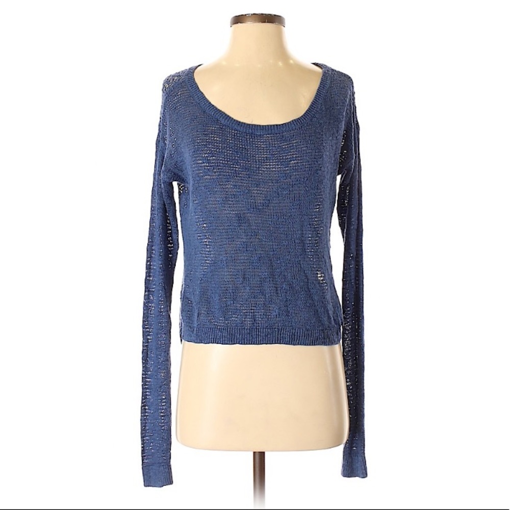 Abercrombie Blue See Through Pullover Sweater